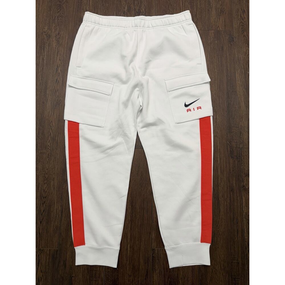 NEW! Nike air white orange red stripe cargo sweatpants Men’s size XXL